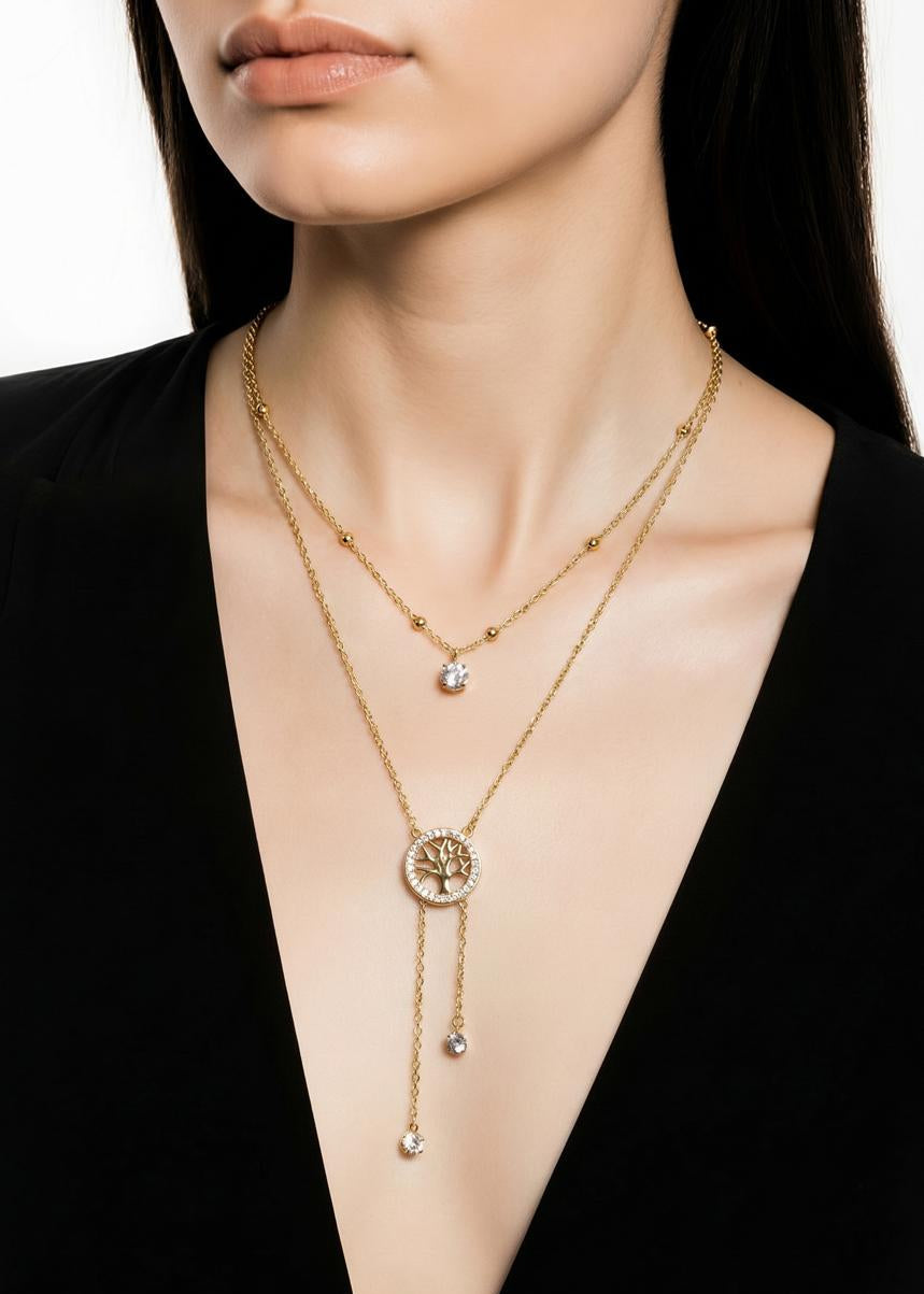 Gold Layered Necklace For Women