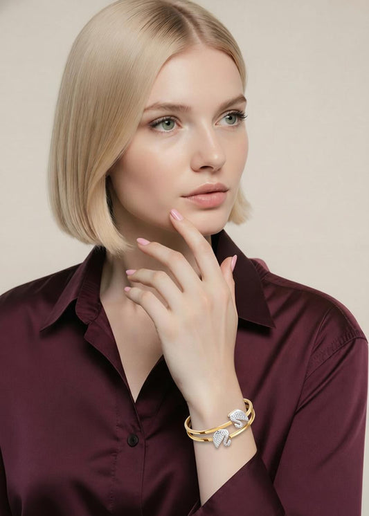 Luxury Swan Crystal Bracelet for Women